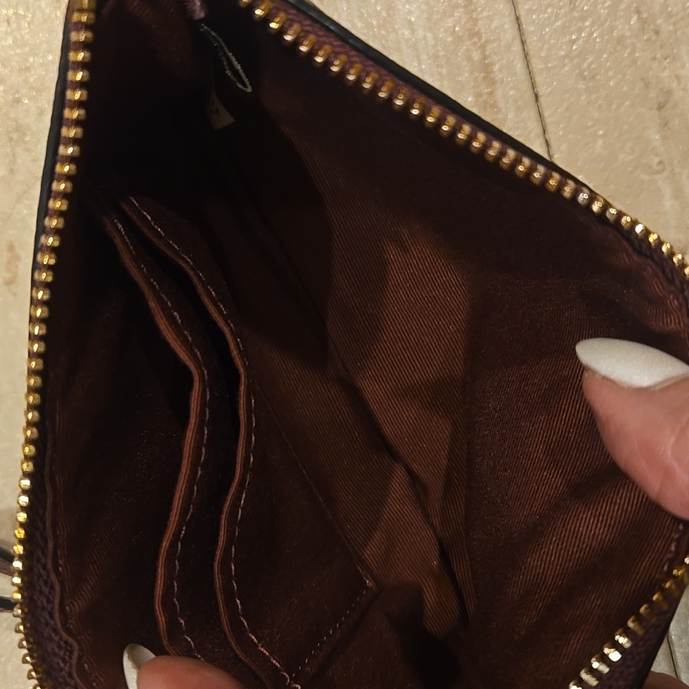Coach Plaid Signature Zipper Wristlet/Wallet - Picture 10 of 11
